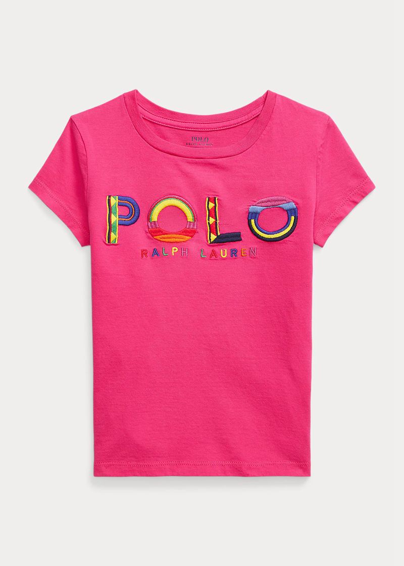 Camiseta Ralph Lauren Niña 1.5-6.5 Años Logo Cotton Jersey Chile Rosas AREGW-5604